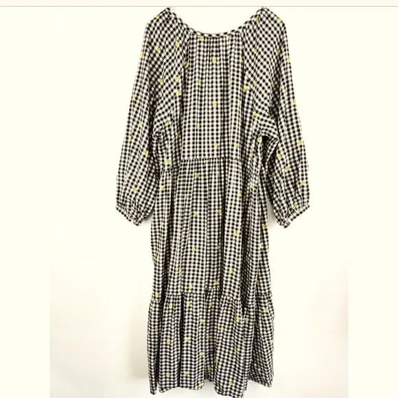 Old Navy Black White Gingham Daisy
Floral Midi Swing Dress Size XXL Tall - Picture 3 of 11